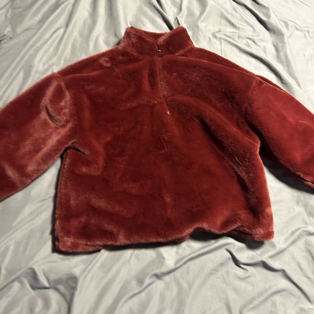 A new day Faux Fur Jacket in Rich Burgundy
